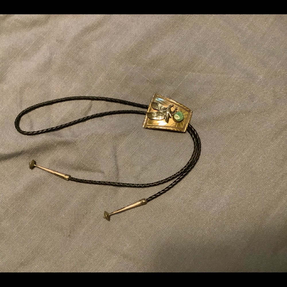 STERLING EAGLE BOLO TIE - Picture 2 of 4